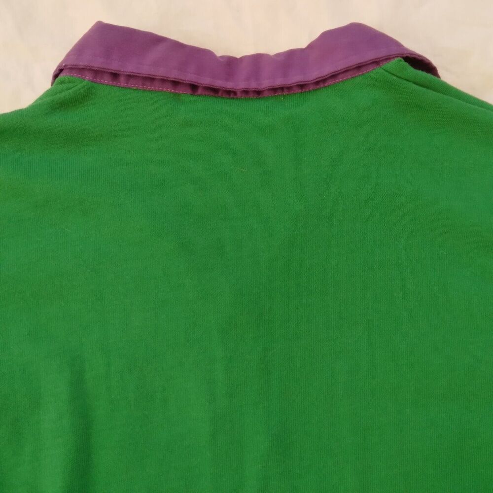 Vtg Diane Von Furstenberg 3/4 Sleeve Polo Green Purple Pink Womens Size Medium - Picture 9 of 9